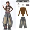 Ropa para Niñas de Jazz Danza Urbana de Moda Trajes de Presentación de Street Dance para Niños Estilo Dulce y Fresco para Grupos de Niñas Disfraces de Presentación de Baile para Niños