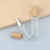 Frasco de perfume cuadrado de vidrio 3ml 5ml 10ml 20ml tapa de madera sub-botella de perfume frasco de spray de perfume