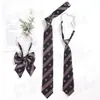 Corbata Jk Anudada a Mano para Mujer, Accesorio Decorativo Retro para Camisa Floja, Corbata de Lazo Estilo Universitario Japonés para Estudiante sin Nudo