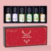 Set Navideño Transfronterizo de Aromaterapia de 8 Piezas Aceite Esencial de Naranja Dulce Lavanda Se Puede Usar con Humidificadores para Hidratación Adicional Aceite Esencial de Incienso