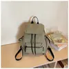 Mochila Casual con Cierre de Cordón de Gran Capacidad para Estudiantes Universitarias, Estilo Refrescante para Viajes a la Naturaleza, Viajes Cortos, Acampada, Compras, Mochila de Moda
