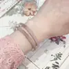 Nuevo Pulsera de Campana Ins de Nicho Estilo Chino para Mujer, Sonando con Cada Paso, Fina Imitación de Vidrio Jade Verde Uva Estilo Antiguo Pulsera de Amistad