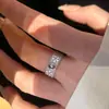 Anillo de Dedo Retro Francés de Lujo Ligero Palacio Amatista Blanca Fu Estilo Old Money de Alta Calidad Moderno Exquisito Elegante Versátil