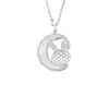 Oro de Arena Vietnamita Plata de Ley S925 Panal Escama de Pez Conejo Lunar Accesorios de Collar para Mujer Moda de Nicho Colgante Joyería Transfronteriza
