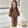26 Otoño Invierno Nuevo Ropa de Casa para Bebé Pijama de Polar para Nieve Infantil Conjunto Clase A Chaqueta para Bebé Niña