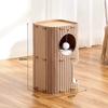Casa Árvore de Gato Multicamadas com Feltro Respirável, Arranhador de Gato Integrado, Casa de Gato Universal, Arrancador Multicamadas, Casa de Gato com Espaço Amplo