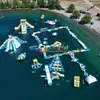 Equipamento de Parque Aquático Inflável Desafio Grande Castelo Inflável Pula-Pula Infantil ao Ar Livre Escorregador Piscina de Suporte