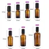 Atacado frasco roll-on marrom 15ml 20ml 30ml 10ml frasco de óleo essencial frasco com esfera roll-on frasco de vidro marrom 5ml