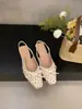 Primer Encuentro con Tela Floral Estilo Francés Sandalias de Tira Trasera de Punta Cuadrada Pequeña y Tacón Bajo Poco Profundas para Mujer, Adecuadas para Viajar al Trabajo y Combinar con Faldas, Punta Cerrada