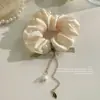 Lazo para coleta dulce y versátil para mujer, Cuerda para el pelo simple y elegante, Scrunchie de gran tamaño para verano, Accesorio para el pelo fresco y simple
