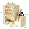 Caja de almacenamiento de joyas cosméticas a prueba de polvo con espejo integrado, cajón de combinación de escritorio extragrande, estante de almacenamiento simple
