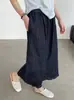 Jeans de Mezclilla con Dobladillo Fruncido Taochuan Hanhan para Mujer, Primavera 2026, Cintura Elástica, Pantalones Acampanados Versátiles Cortos K6618