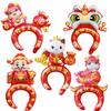 Popular en línea popular inflable accesorios para el cabello diadema forma de caricatura luz Película Película de aluminio globo decoración de fiesta puesto venta al por mayor regalo