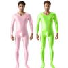 Mono Unisex de Talla Grande de Alta Elasticidad Liso de Cuerpo Completo Brillante Sedoso Aceitoso Sexy Transparente Europeo y Americano