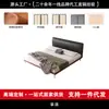 OEM de un fabricante importante, cama de cuero con cabecero fino vintage, cama italiana minimalista tapizada suave, cama cúbica de borde plano, cama doble para dormitorio principal