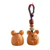 Colgante Zodiaco Tigre de Sándalo Verde Yiming Xianyuan Colgante Dragón de Madera Llavero de Coche Cadena para Teléfono Móvil de Pareja