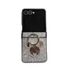 Espejo Lindo de Dibujos Animados Adecuado para Funda de Teléfono Samsung Zflip7 con Hebilla de Anillo Brillante Zflip6/ Funda de Teléfono Apilable 50% de Descuento