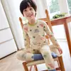 Conjunto de Roupa Íntima Térmica de Algodão Infantil para Outono para Meninos, Pijama para Crianças Maiores, Suéter de Algodão Camada Base para Meninas Pequenas para o Inverno