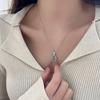 Collar de calabaza de calcedonia de hielo alto de plata esterlina s925 Ruitai joyería de temperamento marea nacional para mujer colgante de calcedonia hielo transparente al por mayor