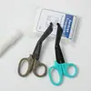 Direto do fabricante: tesoura para gaze de curativo, cabeça curva de aço inoxidável, tesoura multifuncional para tecido, tesoura de segurança para curativos para acampamento ao ar livre