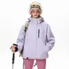 Chaqueta tres en uno para mujer, conjunto de dos piezas desmontable de moda, chaqueta impermeable y a prueba de viento para trabajo al aire libre y montañismo para hombre