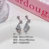 Acero titanio 316L chapado en oro cobre micro incrustado par de aretes para cartílago de la oreja joyería para piercing aretes aretes aretes arete para cartílago de la oreja