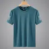 Camiseta de Hielo de Seda de Verano para Hombre y Mujer de Manga Corta Hueca Transpirable Elástica Deportiva Talla Grande Superior Secado Rápido Fina Camiseta de Media Manga