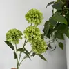 Flores Artificiales para Bodas: Crisantemo de Bola de 4 Cabezas, Rosa Copo de Nieve, Hibisco, Arreglo Floral para Salón de Bodas, Guía de Flores, Arreglo Floral, Hortensia