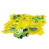 Tiktok mismo estilo mapa de coche para niños DIY rompecabezas traje de coche de riel mini señal de tráfico de ciudad coche de juguete eléctrico