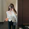 Más de 2000 artículos en el estante: Chaqueta de punto casual, elegante y estilizada para mujer, nueva para otoño/invierno 26, M0830K