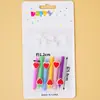 Estilo ins decoração de bolo de aniversário de desenho animado velas flores chapéus de festa urso de pelúcia rosto sorridente corações velas de aniversário infantil