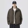 Chaqueta de trabajo de algodón para hombre, nuevo estilo primavera/otoño 2026, elegante y genial, diseño de alta costura, patchwork, corte holgado, chaqueta vaquera casual, prenda de abrigo de moda