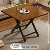 Mesa plegable, Mesa pequeña, Mesa de comedor, Mesa redonda simple para el hogar, Mesa portátil exterior para casa de alquiler para comer, Mesa cuadrada