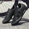 Modelo Novo de Verão 2025 Conjunto de Sapatilha de Ciclismo de Estrada com Travas para Homens, Sapatos de Ciclismo Respiráveis Sem Costura e Sem Travas com Sola Dura de Nylon