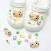 Acessórios de desenho animado TOY Labubu para sapatos Crocs, decorações fofas DIY para sapatos, fivelas de sapato