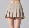 Falda Deportiva Corta Antibacteriana de Sensación Desnuda Transfronteriza, Falda Plegada para Correr, Falda Falsa de Dos Piezas Antiexposición de Secado Rápido, Falda de Golf Tenis