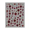 Redanco Novo 3D Plano Ins Popular Adesivos de Unha Laser Rosa Vermelho Flor Seca Decalques de Unha DH1105