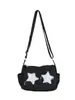 Bolso Bandolera de Mezclilla con Estrella de Cinco Puntas Estilo Retro Americano Bolso de Hombro Dulce Fresco Chica Picante Estudiante Fiesta Compras Festivas Bolso de Mano