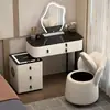 Tocador para dormitorio, tocador inteligente de madera maciza para el hogar, mesa de maquillaje multifuncional, lujo ligero, tocador simple y cómodo