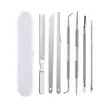 Kit de Ferramentas para Manicure e Pedicure em Aço Inoxidável para Remover Pele Morta, Calos, Unhas Grossas e Duras, e Ferramenta Agulha para Cravos