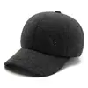 Gorra de Béisbol de Invierno para Hombre con Forro de Terciopelo Grueso, Protección para los Oídos, Cálida, Pico de Pato, para Hombres de Mediana Edad y Mayores, Papá, Protección contra el Frío al Aire Libre, Gorro de Algodón