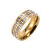 Joyería Europea y Americana Estilo K Acero Inoxidable Estilo Frío Anillo Oro Rosa Ins Estrellado Personalizado Simple Pareja Joyería de Mano