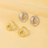 Pendientes Geométricos Escarchados Brillantes para Mujer, Pendientes Simples Estilo Retro de Hong Kong, Lujo Accesible, Pendientes de Gama Alta de Nicho para Otoño e Invierno