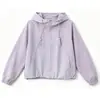Abrigo corto con capucha, chaqueta de primavera para mujeres petite, nuevo modelo 2026, transpirable, casual, holgado, versátil, top adelgazante