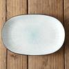 Prato de Peixe Oval Denier 12 polegadas Estilo Nórdico Cerâmica Esmaltada Louça Doméstica Prato Grande Prato para Peixe Cozido no Vapor