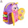 Mochila de felpa de dibujos animados personalizada, linda mochila escolar para niños de patito amarillo, cómoda de terciopelo de algodón, mochila reductora de peso, regalo de vacaciones