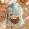 Bolsa de Água Quente de Cartoon para Enchimento de Água de Inverno Ursinho Fofo de Lã Bolsa Térmica para Água Quente Despejar Quente Barriga Quente Bolsa de Mão Venda por Atacado