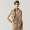 Bufanda Chal de Punto de Cachemira Elegante de Gama Alta para Otoño e Invierno 2025 para Mujer Bufanda Triangular de Lana Suave y Amigable con la Piel
