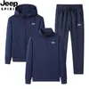 Sudadera con Media Cremallera para Hombre Estilo Nuevo 2026 Primavera y Otoño Holgada Tallas Grandes Ropa Deportiva Conjunto Casual de Tres Piezas