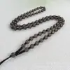 Venta al por mayor del fabricante collar de cuentas de jade de vidrio colgante atado cadena de cuentas colgantes obsidiana calcedonia jadeíta cuerda de colgar línea